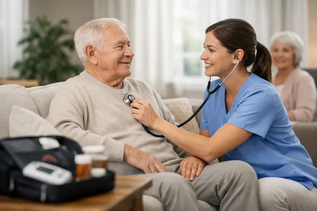 Atención médica para adultos mayores en casa